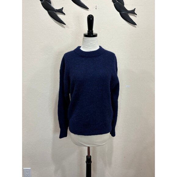 Everlane Sweaters - Everlane Navy Alpaca Wool Blend Crew Neck Sweater - XS